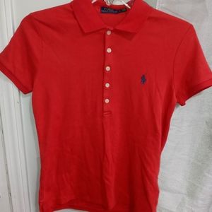 Park Avenue Red Stretch Piqué Polo